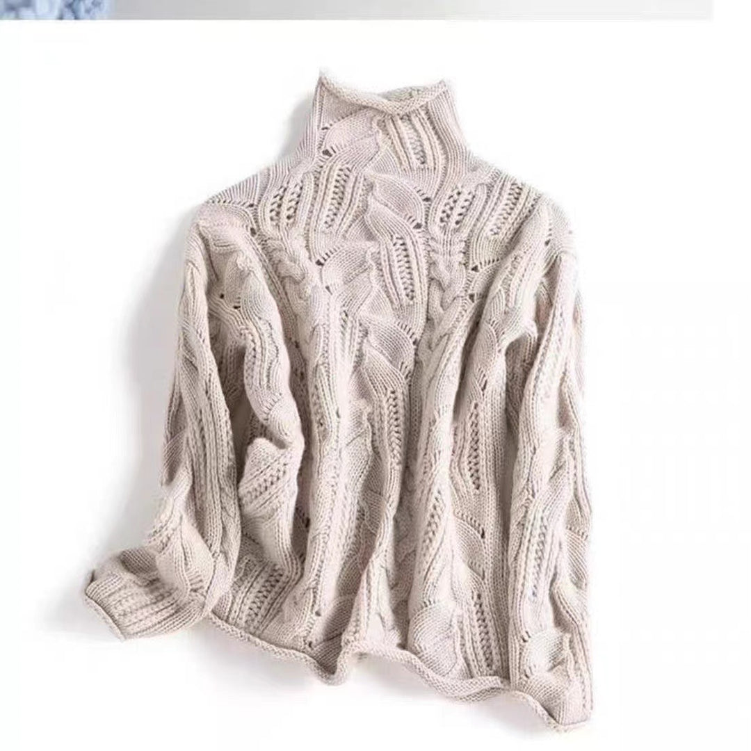 MeshNest™ – Soft Knit Half-Turtleneck Pullover