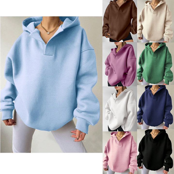 LunaEase™ – Relaxed Pullover Hooded Sweater