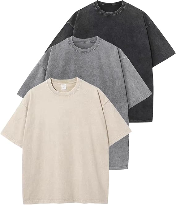 Casual Cotton Oversized Tee Set - 3-Pack