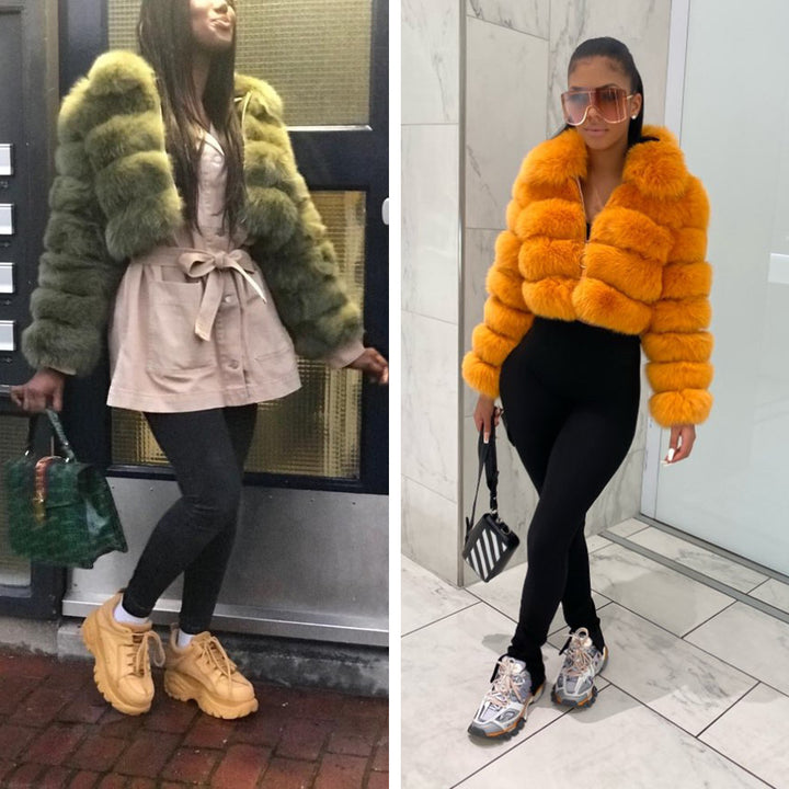 Fiorenze™ | Luxe Real Fox Fur Winter Coat