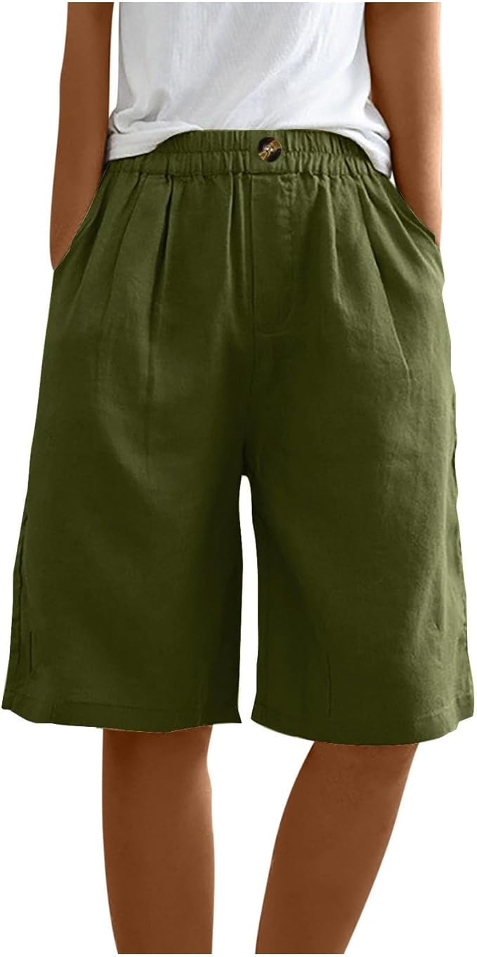 Aurelia™ – Linen Luxe High-Waist Shorts