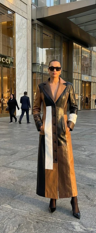 Arisette™ – Woman Retro Chic Leather Dress
