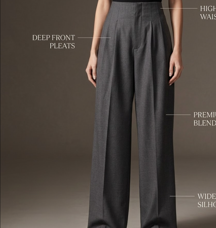 RisePetite™ – Slimming High-Waist Flow Trousers
