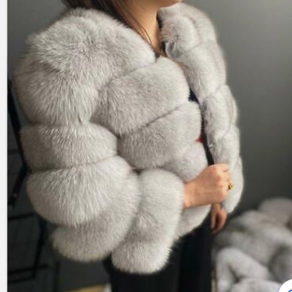 Fiorenze™ | Women’s Fluffy Fox Fur Coat