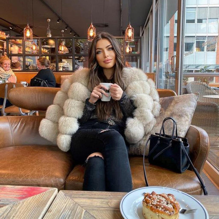 Fiorenze™ | Women’s Fluffy Fox Fur Coat