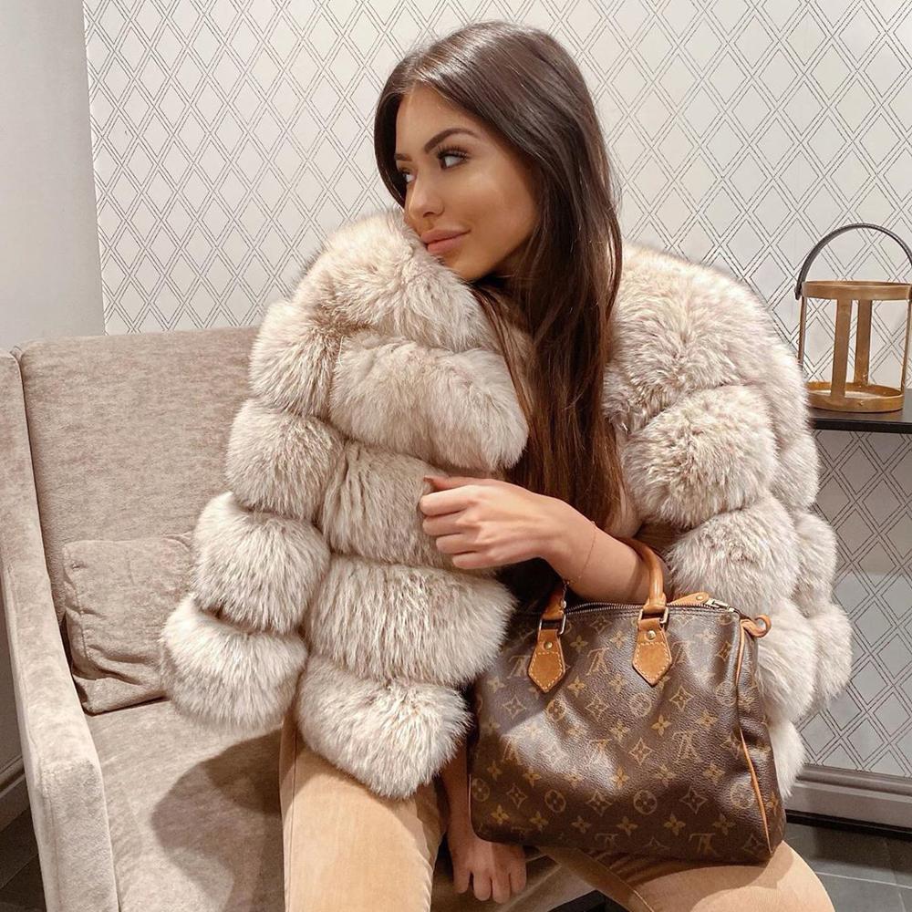 Fiorenze™ | Women’s Fluffy Fox Fur Coat