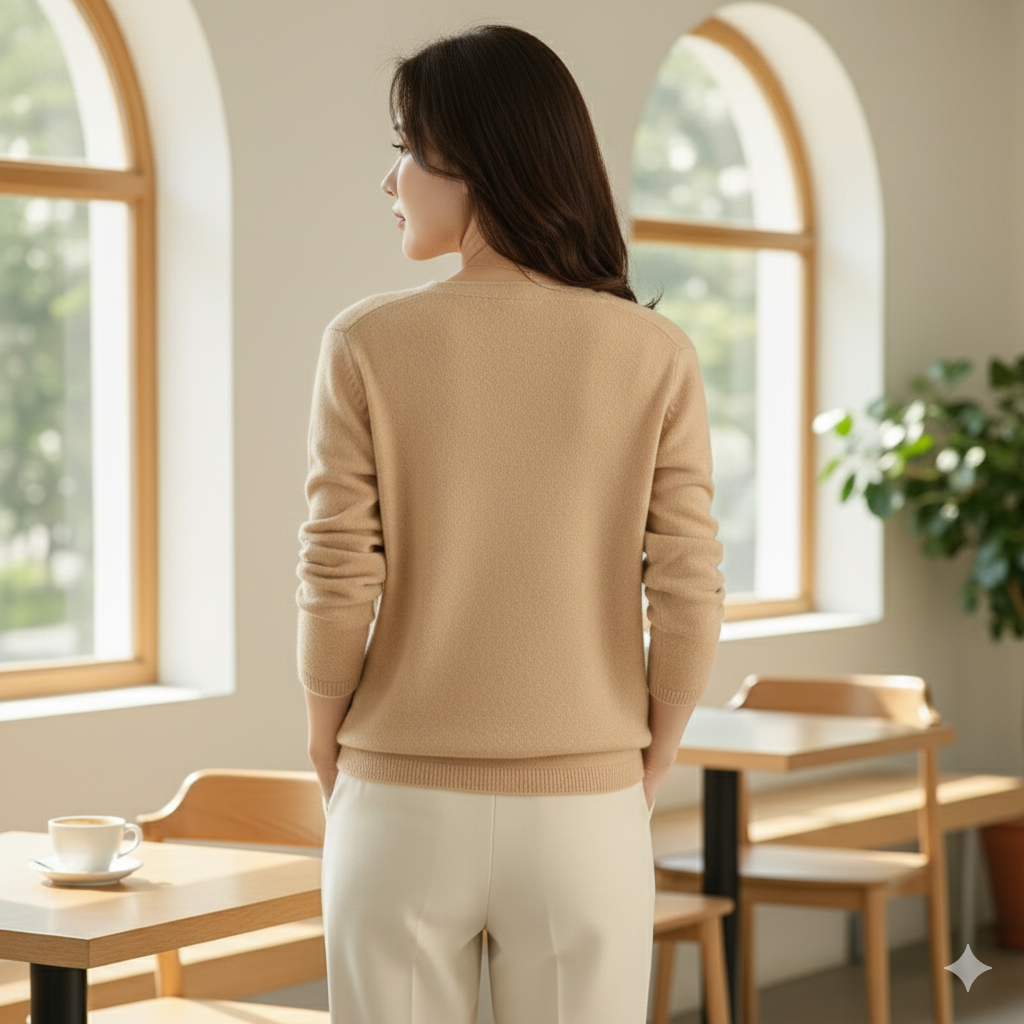 CœurKnit™ – Slim Fit Cashmere Cardigan for Women