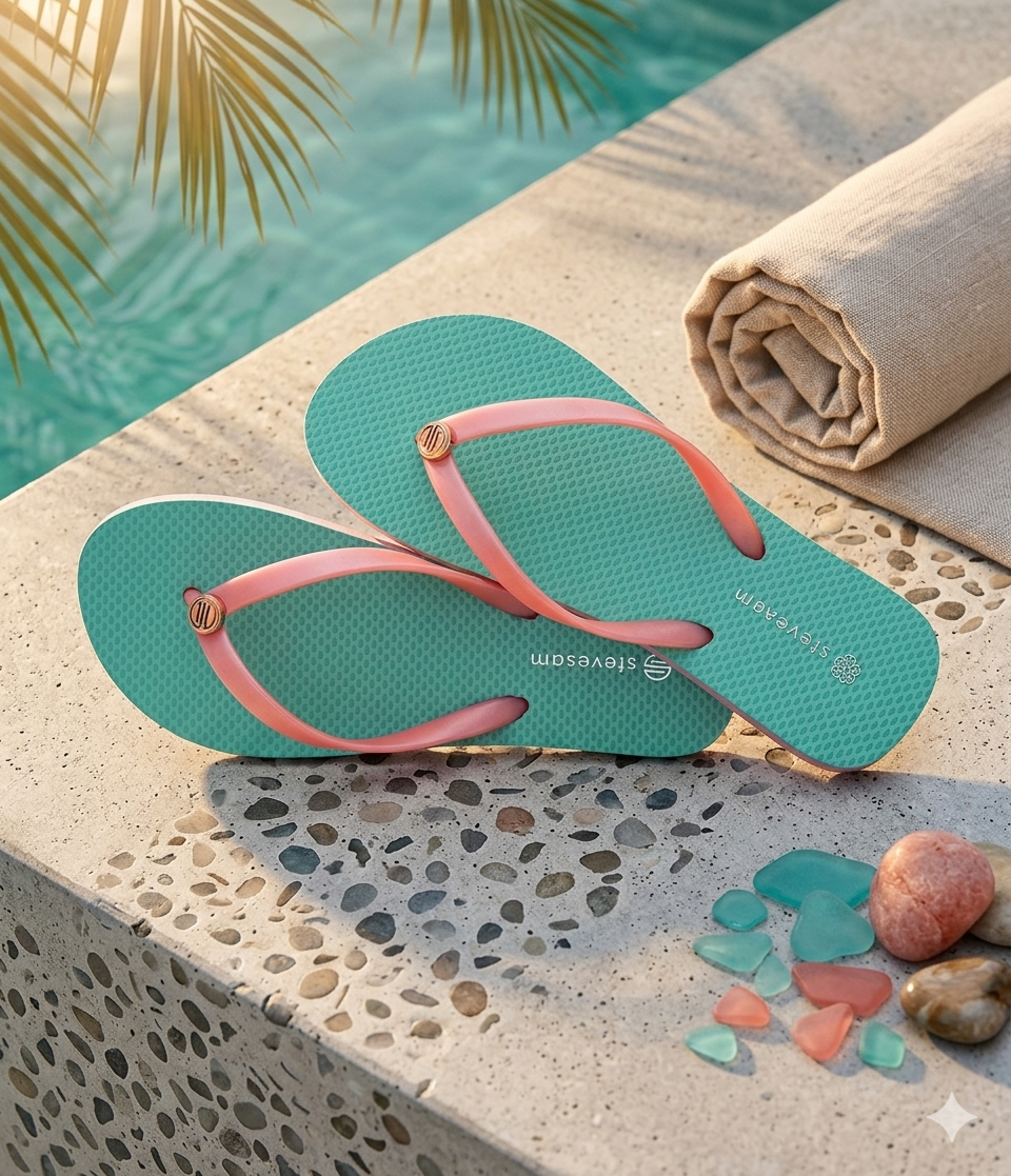 RivetWave™ – Women’s Studded Beach Flip-Flop Slippers