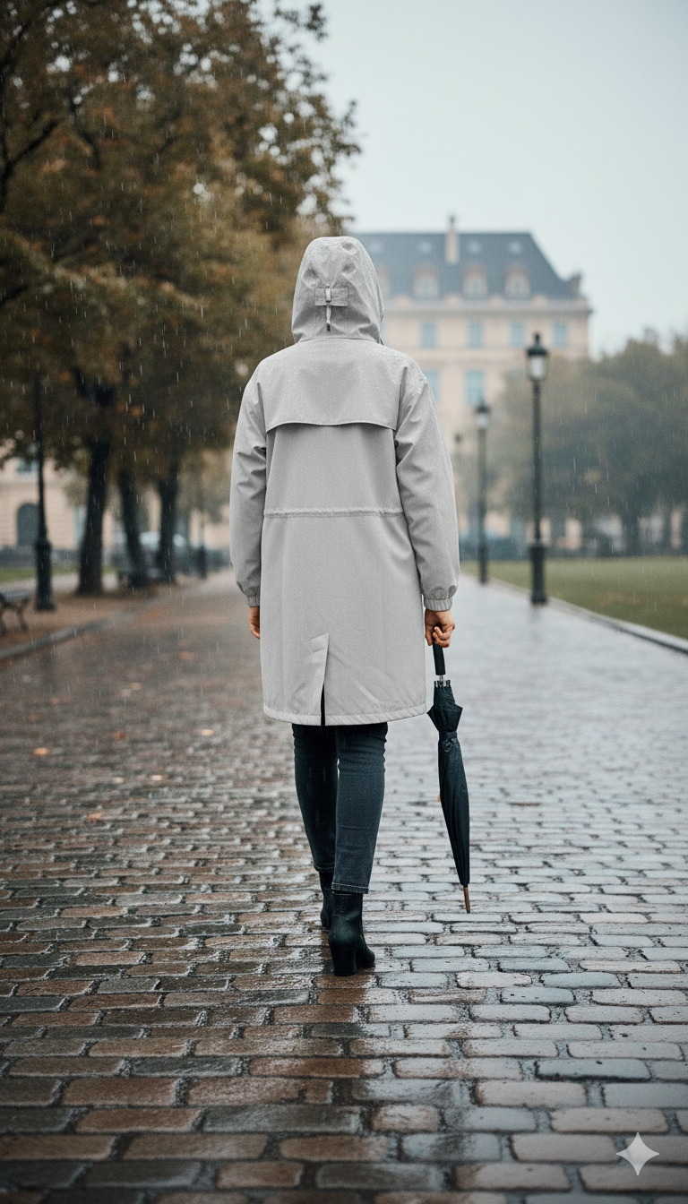 WindGlide™ – Woman Mid-Length Loose Windbreaker Jacket