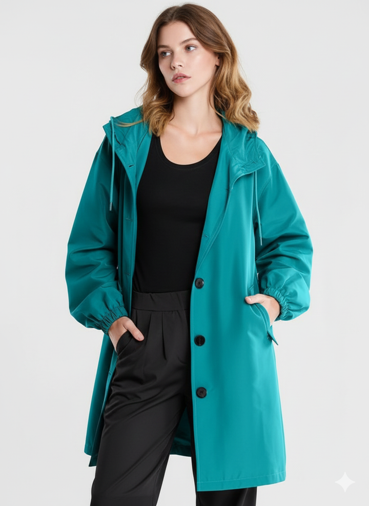 WindGlide™ – Woman Mid-Length Loose Windbreaker Jacket