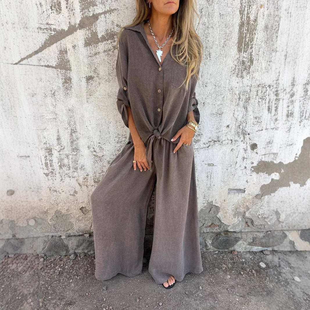 Solea – Wide-Leg Two-Piece Lounge Set