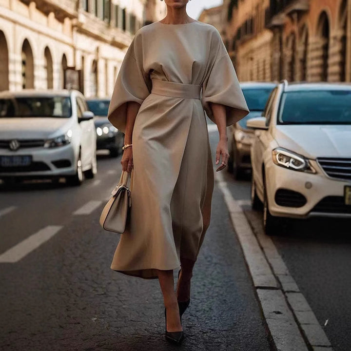 Viola™ – Draped Sleeve Day Dress
