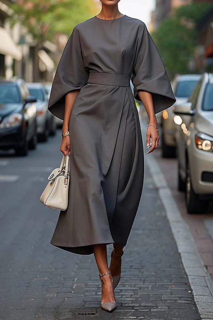 Viola™ – Draped Sleeve Day Dress