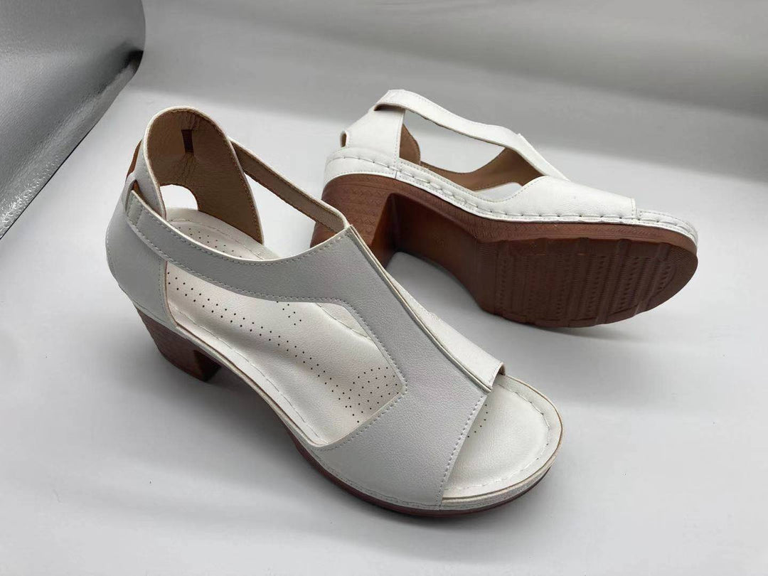 Valeria™ – Chunky Heel Roman Wedge Sandals