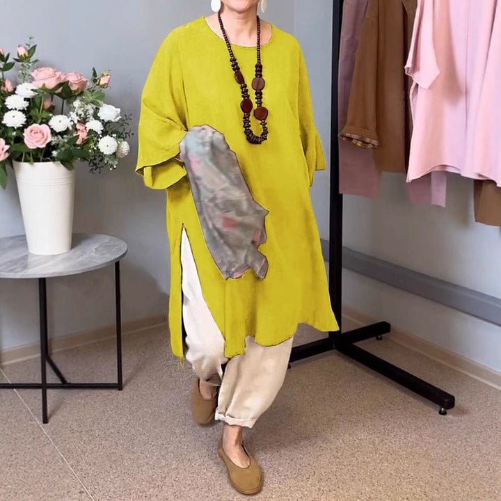 Liora™ – Split-Side Linen Tunic