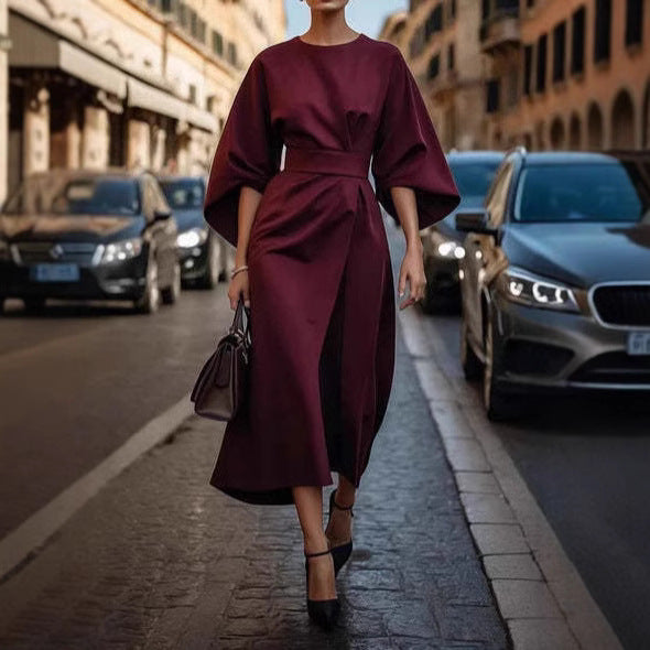 Viola™ – Draped Sleeve Day Dress