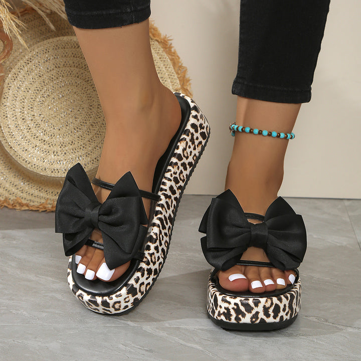 Mavaya™– Leopard Platform Beach Slides