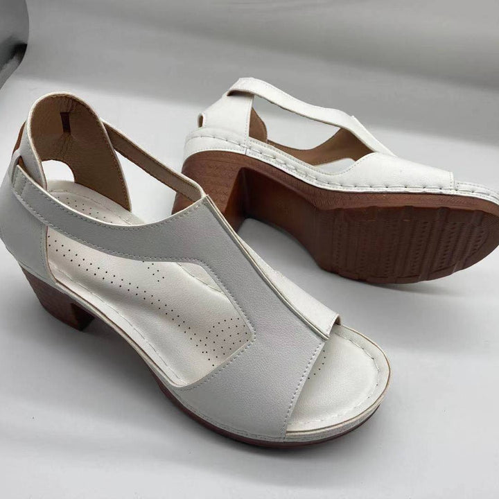 Valeria™ – Chunky Heel Roman Wedge Sandals