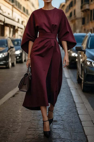 Viola™ – Draped Sleeve Day Dress