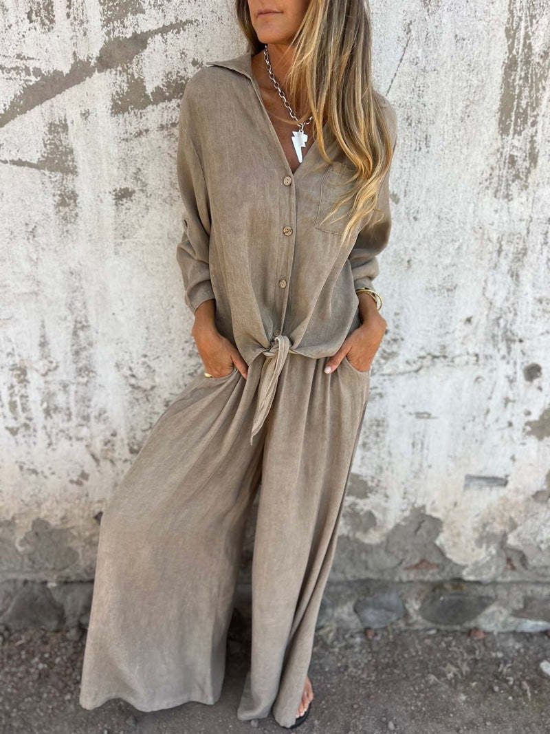 Solea – Wide-Leg Two-Piece Lounge Set