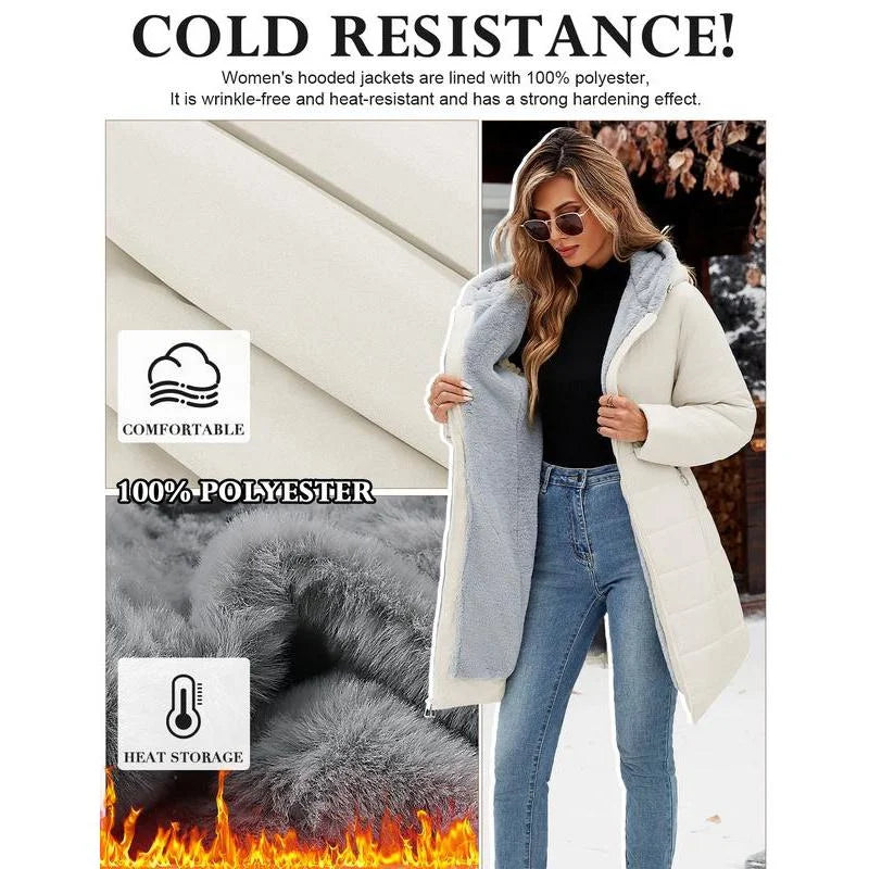 Ravelle™ – Women’s Warm Waterproof Cotton-Padded Zip Coat