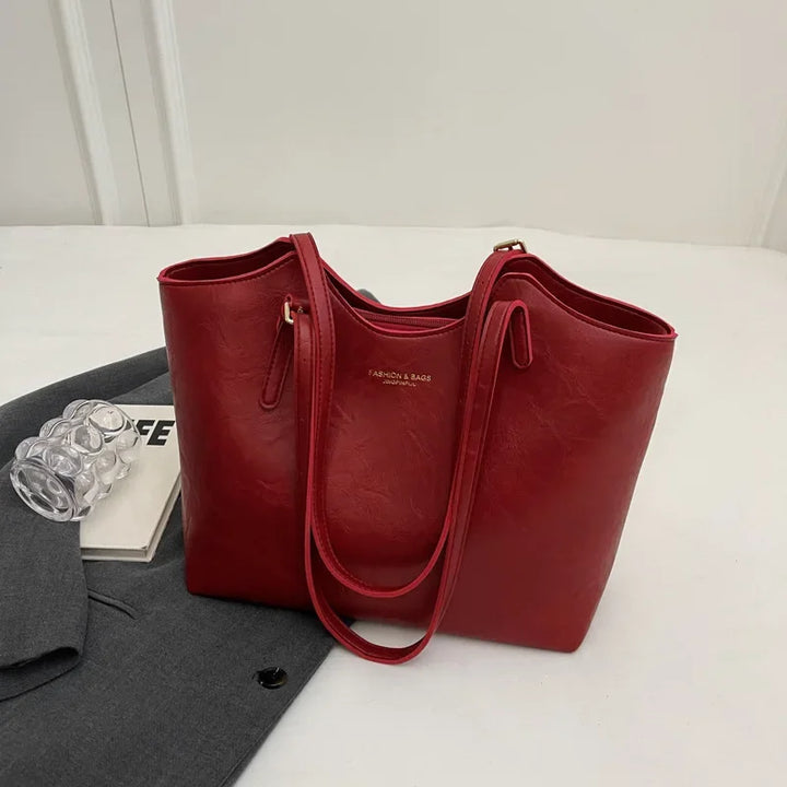 Caleris™ Artisan Waxed Leather Tote – Women’s Handbag