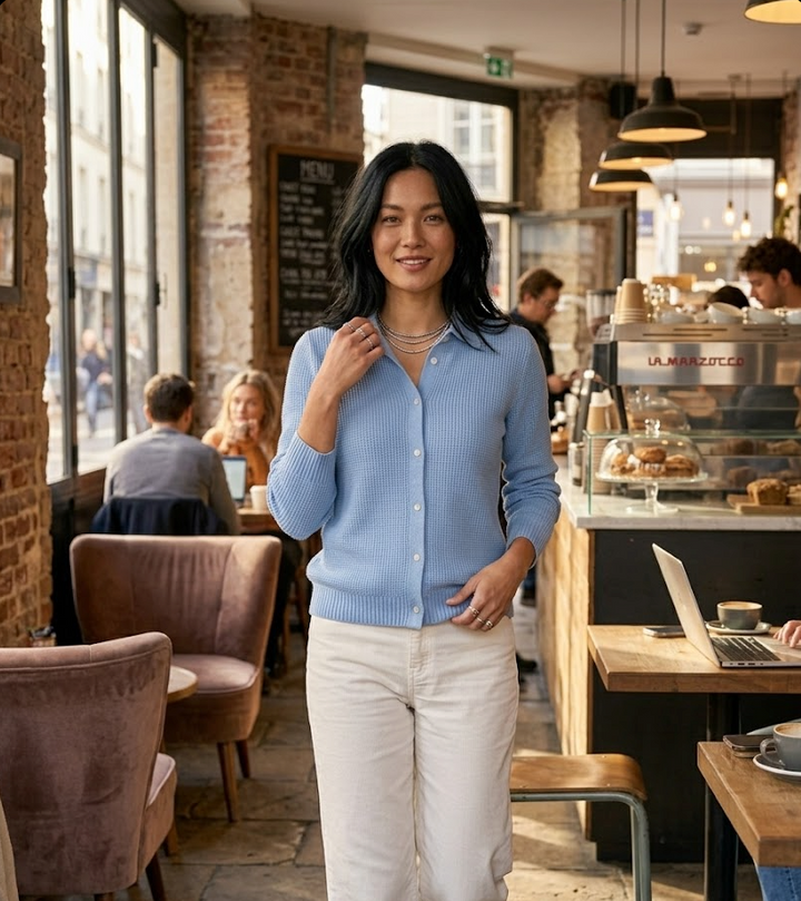 Roselle™ – Woman Cozy Lapel Knit Top