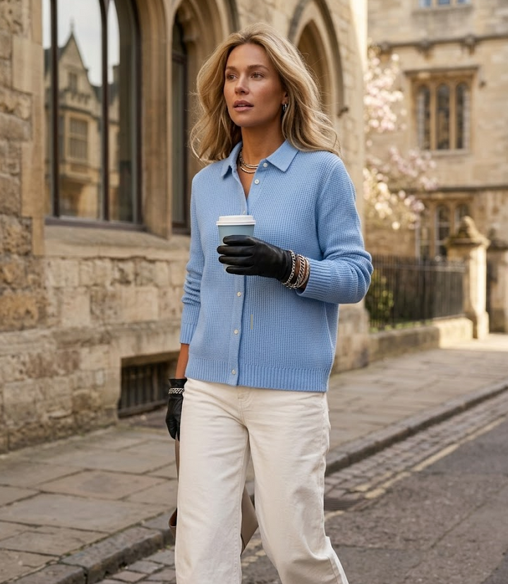 Roselle™ – Woman Cozy Lapel Knit Top