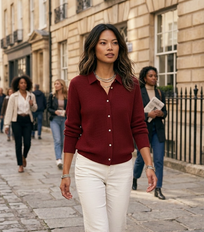 Roselle™ – Woman Cozy Lapel Knit Top