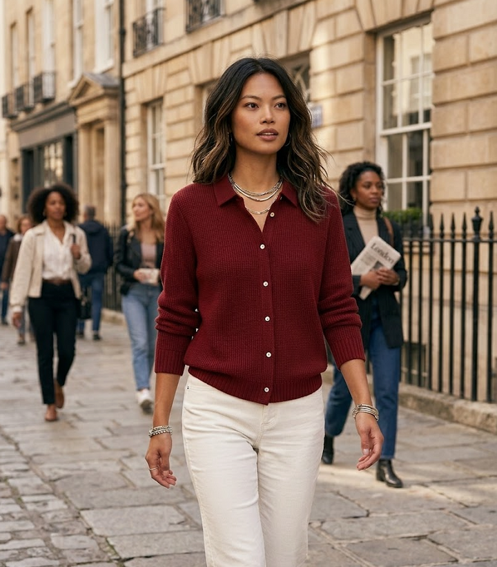 Roselle™ – Woman Cozy Lapel Knit Top