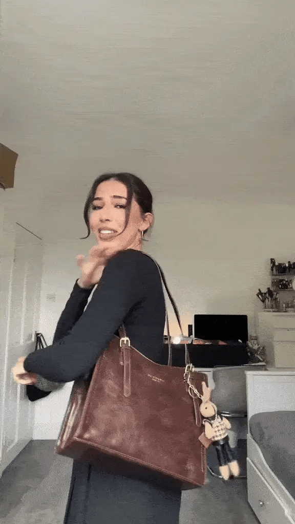 Caleris™ Artisan Waxed Leather Tote – Women’s Handbag