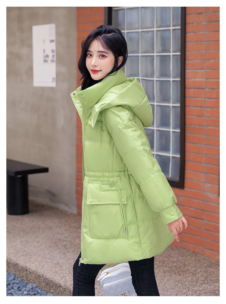 SnowLuxe | Hooded Drawstring Cotton-Padded Jacket Women