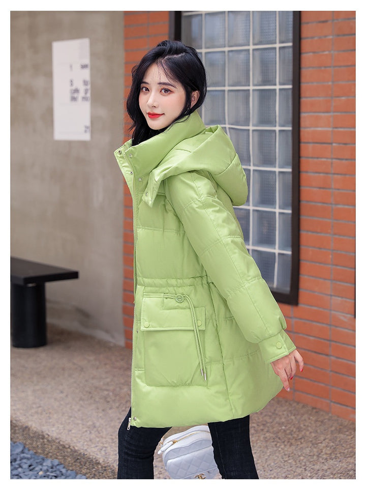 SnowLuxe | Hooded Drawstring Cotton-Padded Jacket Women