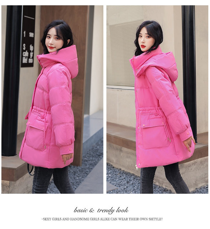 SnowLuxe | Hooded Drawstring Cotton-Padded Jacket Women