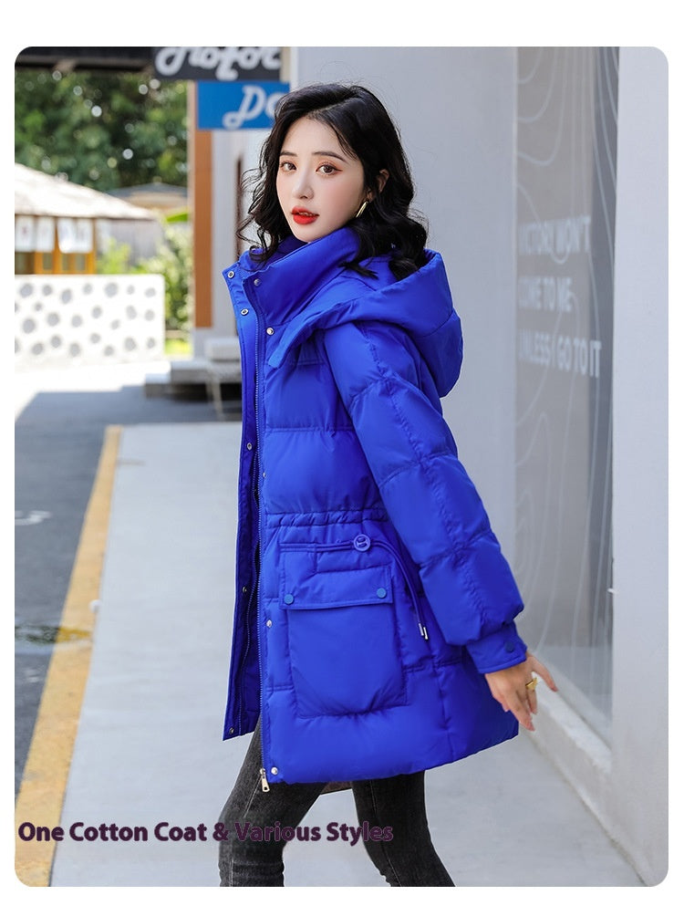 SnowLuxe | Hooded Drawstring Cotton-Padded Jacket Women