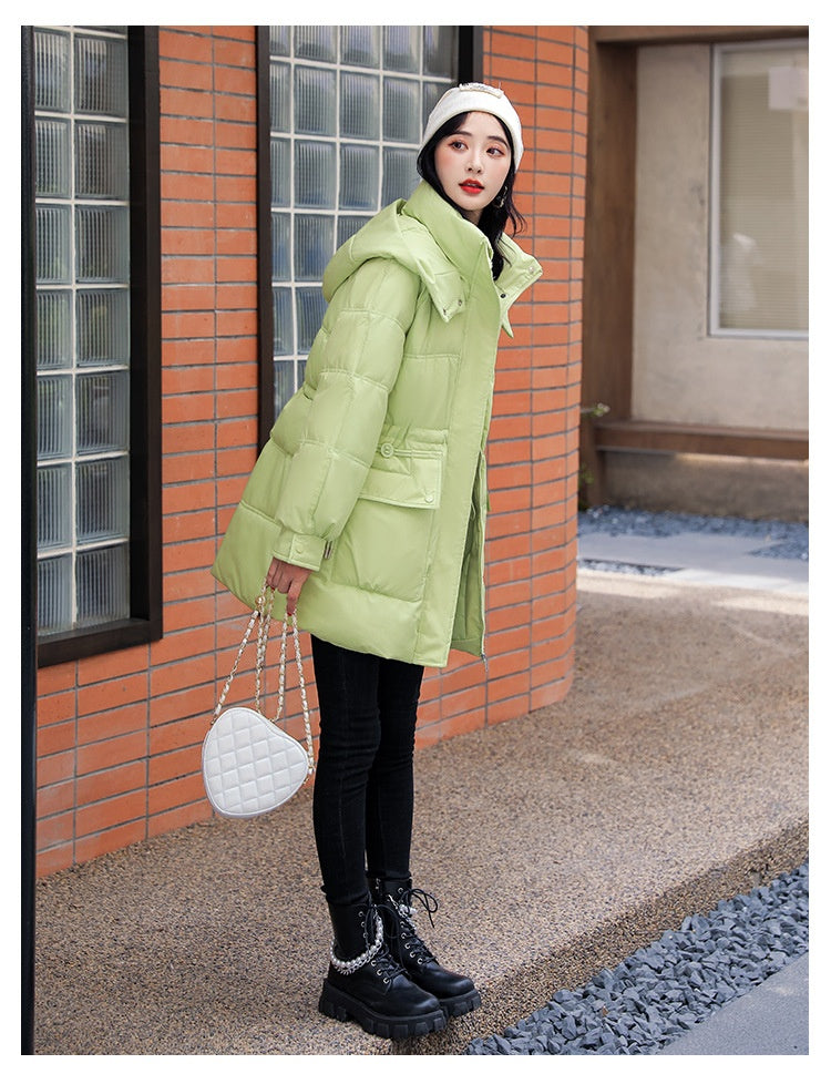 SnowLuxe | Hooded Drawstring Cotton-Padded Jacket Women