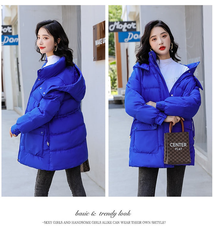 SnowLuxe | Hooded Drawstring Cotton-Padded Jacket Women