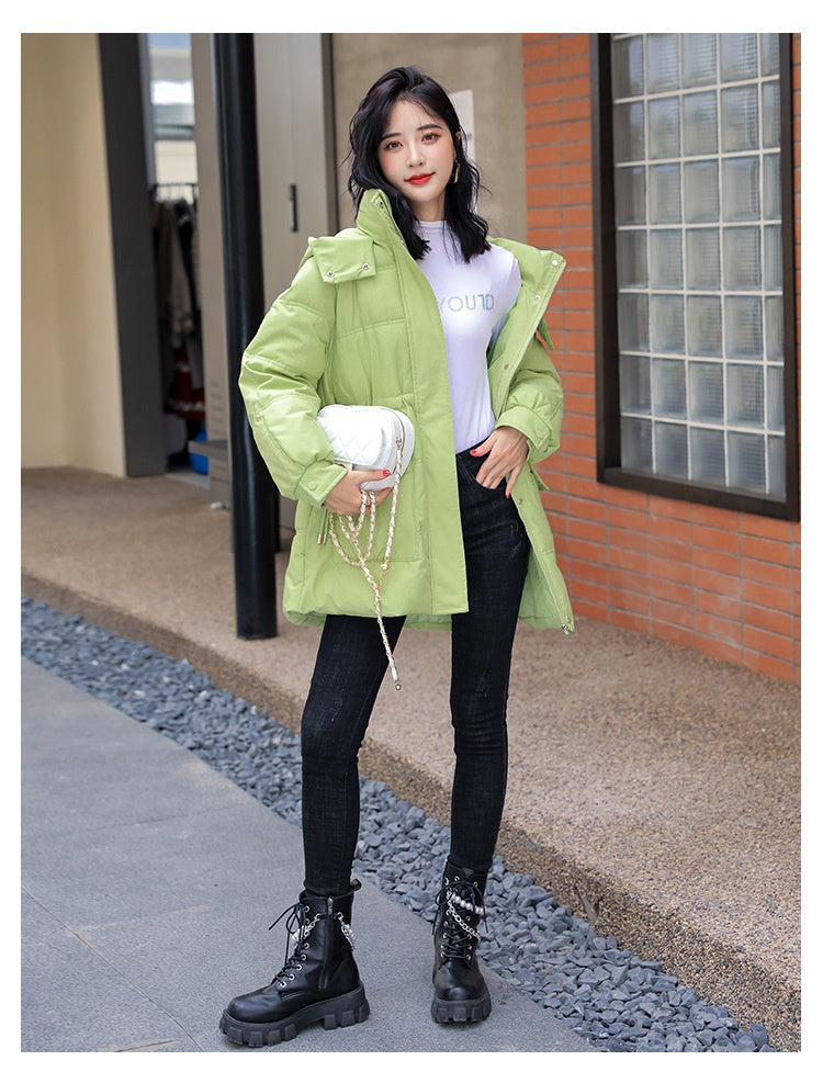 SnowLuxe | Hooded Drawstring Cotton-Padded Jacket Women