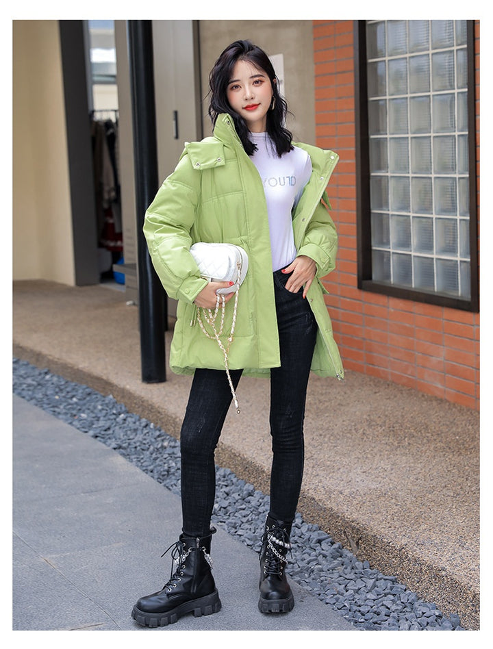 SnowLuxe | Hooded Drawstring Cotton-Padded Jacket Women