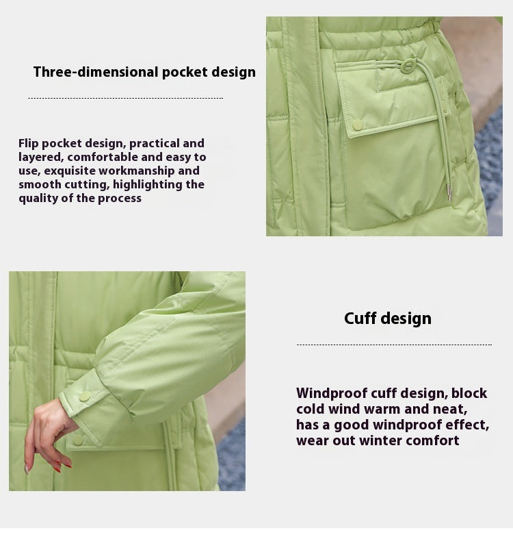 SnowLuxe | Hooded Drawstring Cotton-Padded Jacket Women