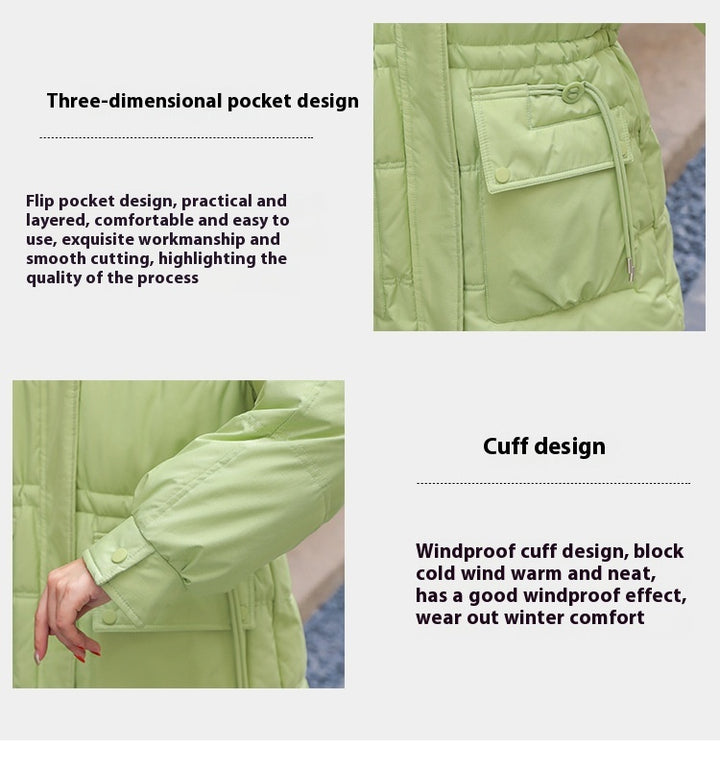 SnowLuxe | Hooded Drawstring Cotton-Padded Jacket Women