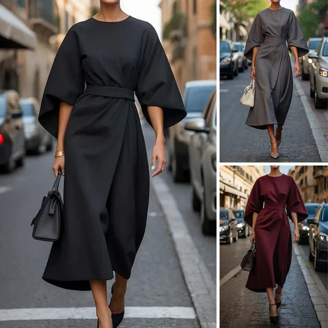 Viola™ – Draped Sleeve Day Dress