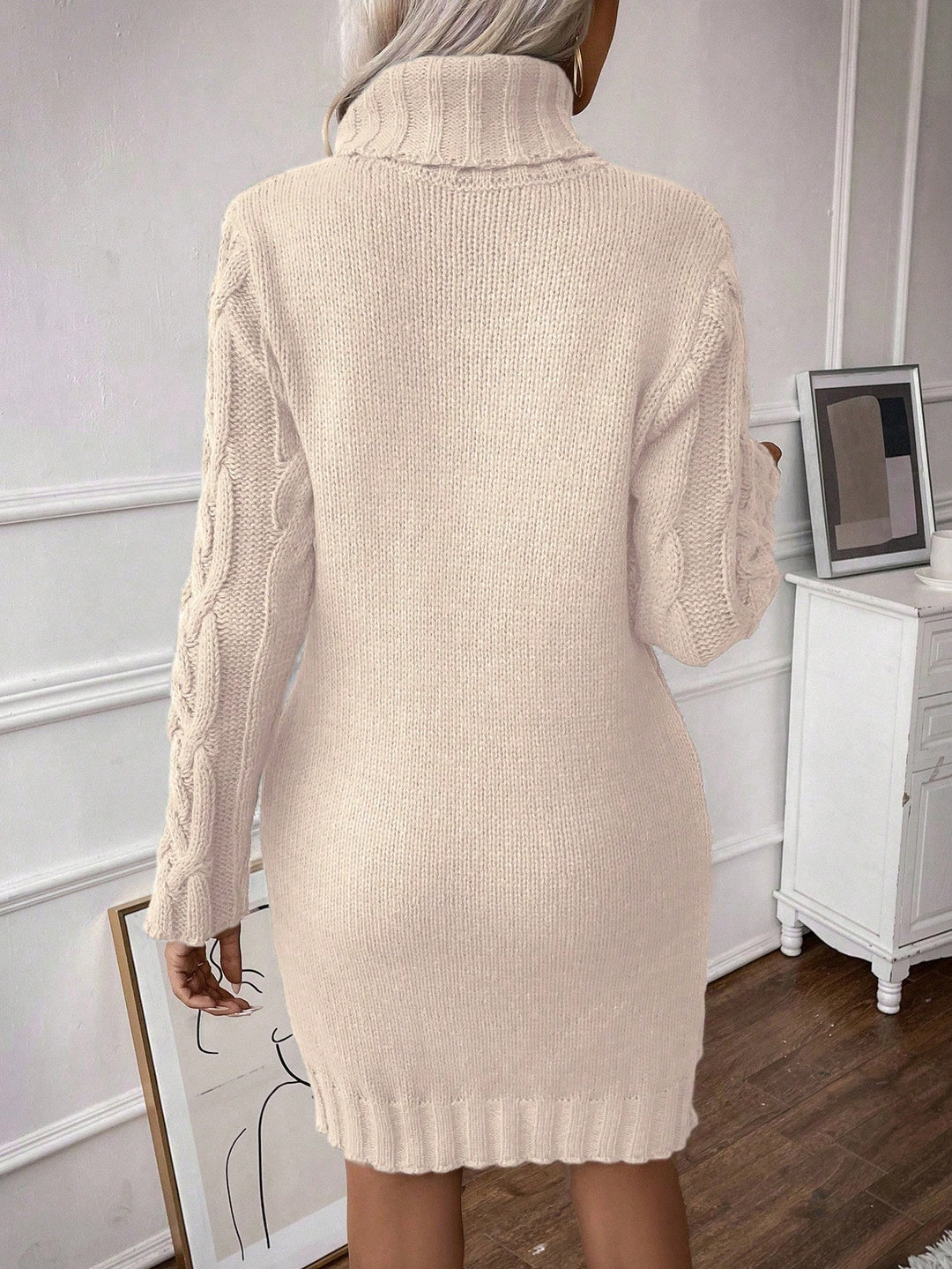 Viktoria™ Women's Double Lapel Winter Sweater Dress