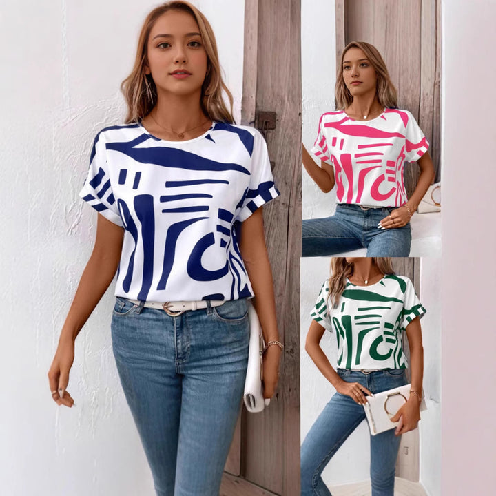 Solara™ – geometric-print batwing blouse