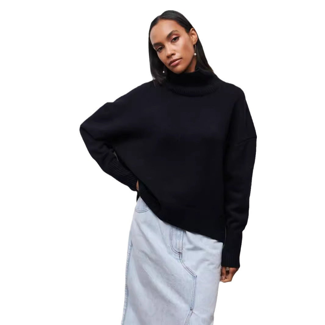 Seraphine™ Cozy Mock Neck Pullover – Women’s Sweater