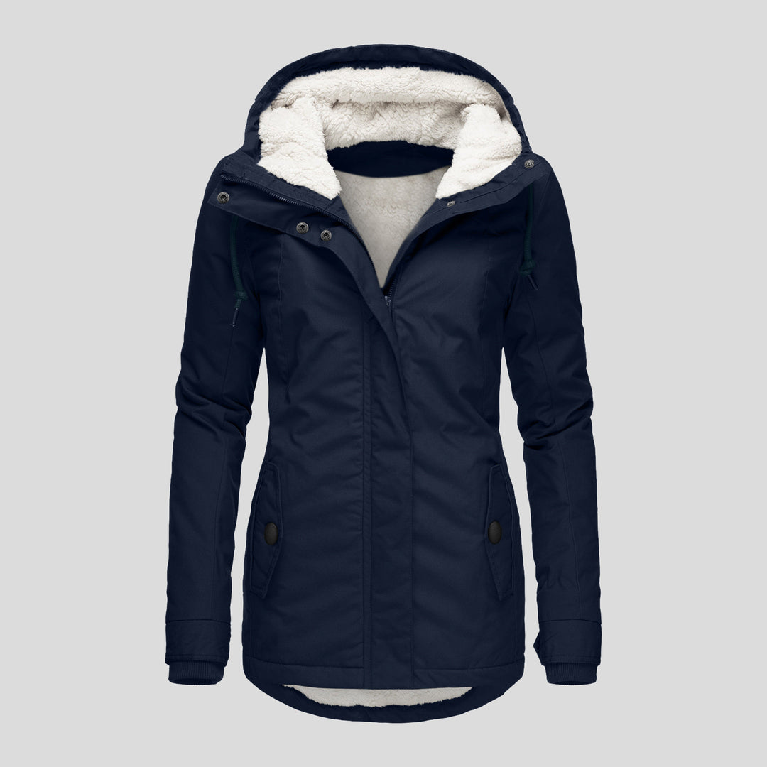 Velleora™ – Casual Woman Warm Hooded Jacket with Pockets