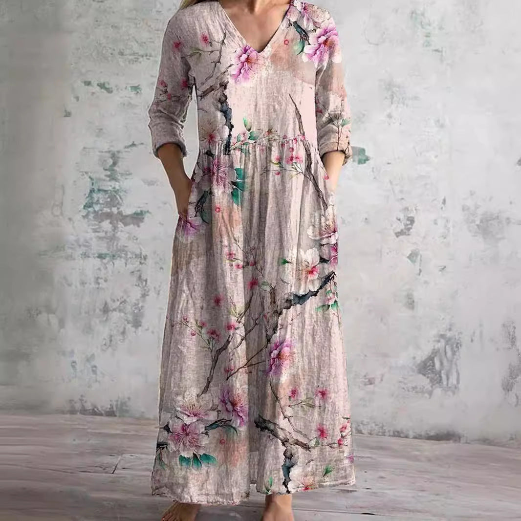 Serenata™ – Floral Reverie Mid-Length Dress