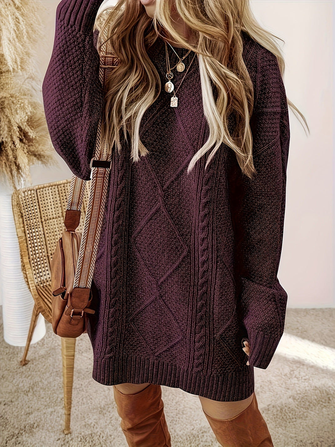 Solenne™ – Cozy Women Winter Knit Dress