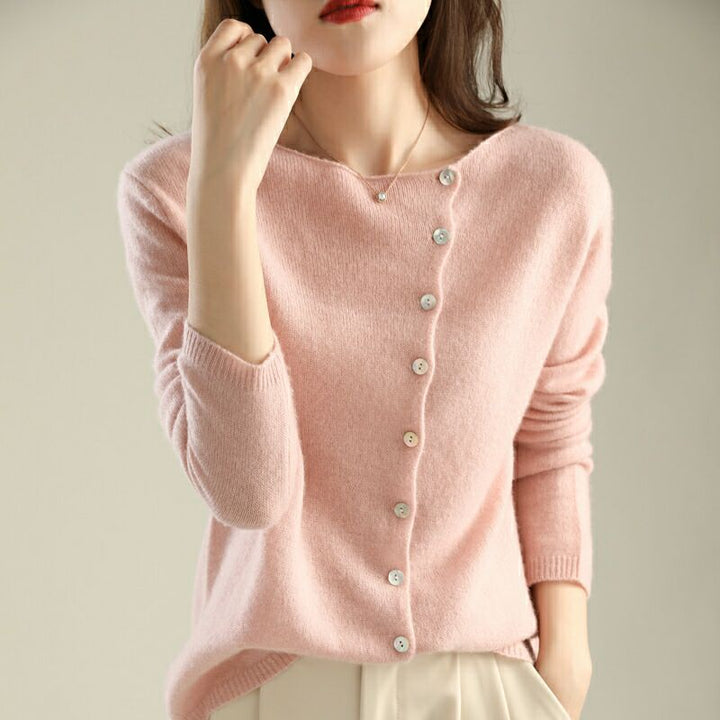 CœurKnit™ – Slim Fit Cashmere Cardigan for Women