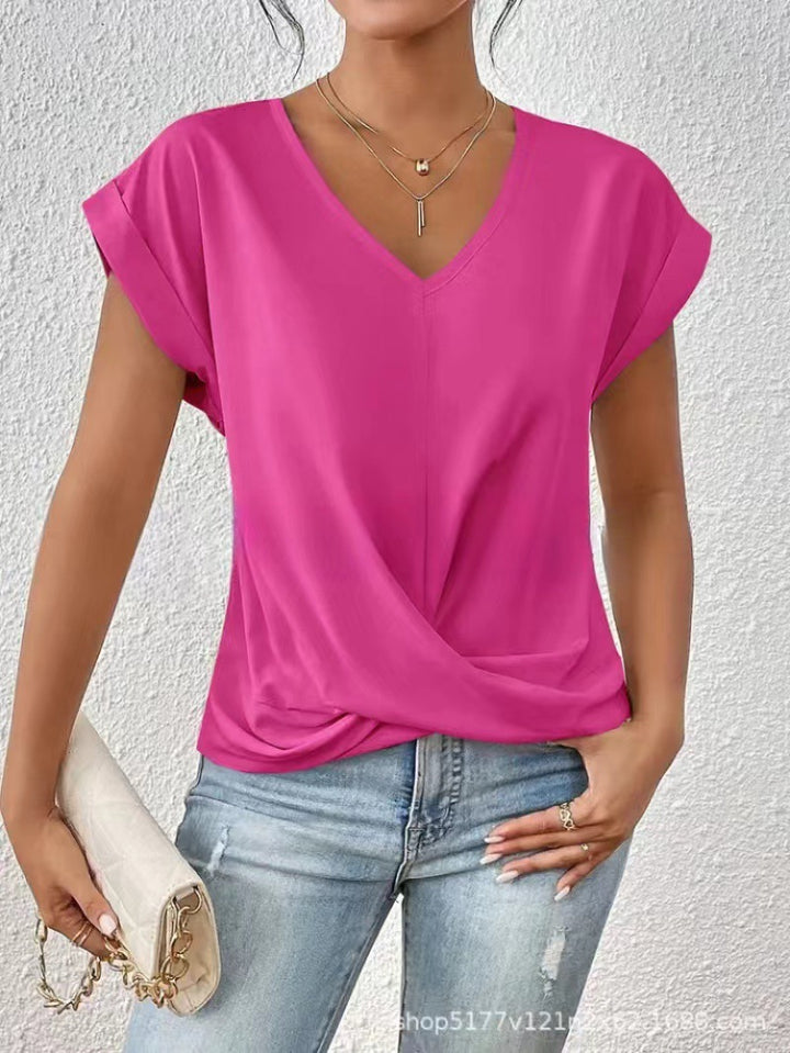 Serena™ – V-Neck Summer Drape Tee
